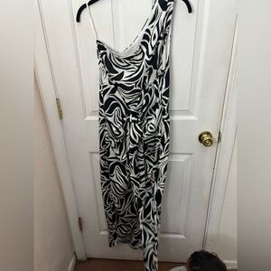 All Saints Monochrome Patterned Dress